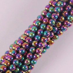 4 millimetri motley magnetico ematite - perline rotonde sciolte - 16 pollici filo per la fabbricazione di gioielli