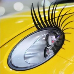 2PCS 3D Charming Nero False Ciglia Fake Eye Lash Sticker Auto Headlight Decorazione divertente Decal Fo