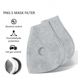 PM25 - filtro attivo di sostituzione del carbonio per bocca/maschera con doppia valvola d'aria - 10 pezzi