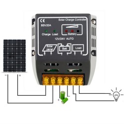 controller di carica del pannello solare 20A 12V/24V