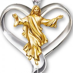 Jesus heart pendant - stainless steel necklaceNecklaces