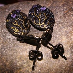 Purple Zircon Stud EarringsEarrings