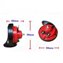 Car motorcycle electric horn - 2pcs - redExterior accessories