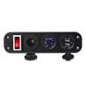 Pannello di commutazione - 5V - 4.2A - doppia USB - 12V - LED - Voltmetro per auto - barche - camion