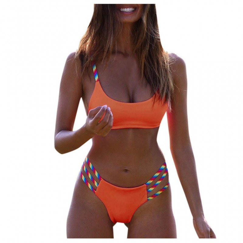 Cinghie color arcobaleno - bikini - 2 pezzi