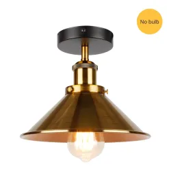 Ascelina industrial ceiling light - vintage - black - goldHome
