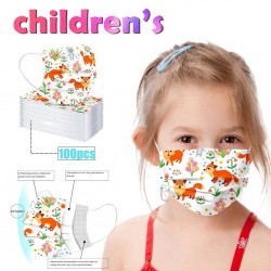 Maschera viso / bocca - per bambini - 3-ply - stampa animale