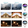 6 in 1 - lente della fotocamera del telefono universale - fisheye - angolo largo - macro - filtro CPL/Star ND32 - per smartphone