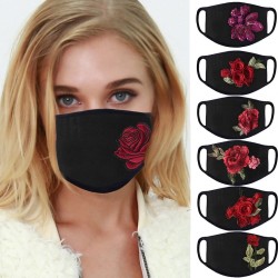 PM2.5 - anti-polvere e inquinamento - maschera protettiva viso / bocca - lavabile - stampa rose