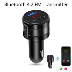 Handsfree - Bluetooth - 4.2 FM - Transmitter - Car Charger - Dual USB Adapter - MP3 PlayerExterior accessories