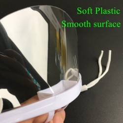 5 pezzi - maschera bocca trasparente - scudo di plastica