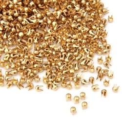 Rivetti tondi in oro - borchie - Decorazione fai da te - 2.5mm - 1000 pezzi