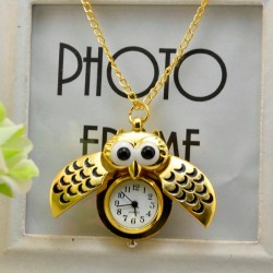 Vintage - Orologio Owl - Collana pendente