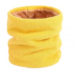 Sciarpa calda rotonda a maglia con peluche - unisex