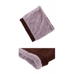 Sciarpa calda a maglia con peluche - unisex