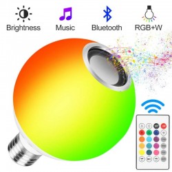 12W - E27 - RGB - lampadina a LED con altoparlante Bluetooth - telecomando