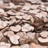 Mini cuori d'amore in legno - decorazione - 100 pezzi