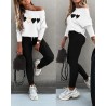Fashionable tracksuit with sequins - set with long sleeve top & pantsBlouses & shirts