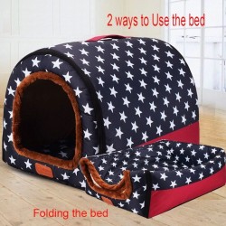 Casa multifunzionale calda per animali domestici - comoda cuccia - materassino - letto pieghevole