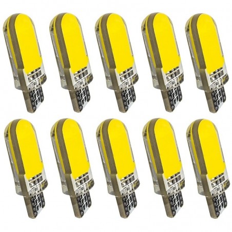 T10 - W5W - silicone case COB LED bulbs - 10pcs
