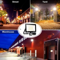 LED exterior outdoor light - with motion sensor - 10W - 20W - 30W - 50W - 100W