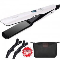 3D rotating hair straightener with temperature control