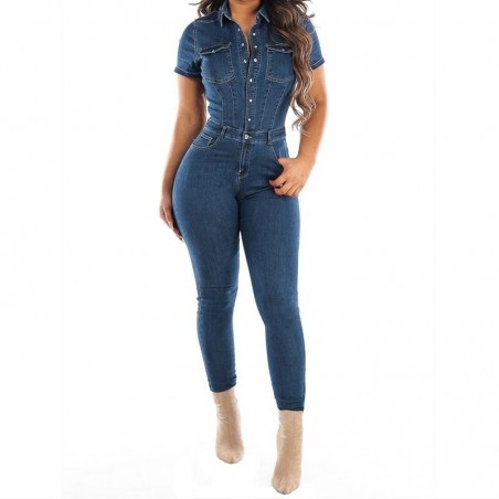 Short sleeve - button up - overalls