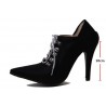 Cross-tied high heel sandals - ankle length - lace-up
