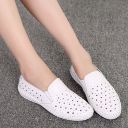 Casual loafers - slip on - with star holes