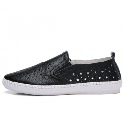 Casual loafers - slip on - with star holes