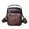 Leather shoulder / crossbody bag - with zippers / pocketsBags