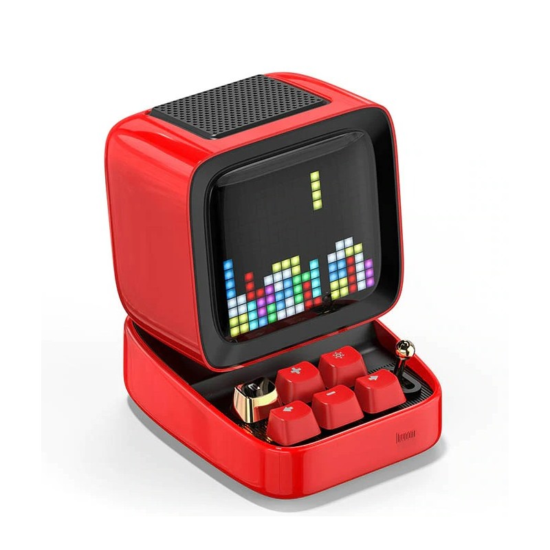 Retro portable speaker - pixel art - with LED display board