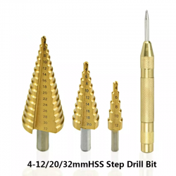 HSS step drill bit - 4-12/20/32mm - wood cutter