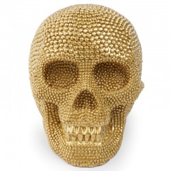 Golden skull statue - home decoration - halloween - trick a treat decor Ornaments Gifts