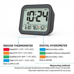 Digital alarm clock - battery - snooze - small - compact