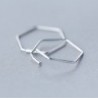 Pentagon earrings - geometric hyperbole - 925 sterling silverEarrings