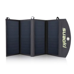 Pannello solare - caricabatteria - pieghevole - impermeabile - doppia USB 5V/2.1A - 25W