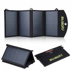 Solar panel - battery charger - foldable - waterproof - dual 5V/2.1A USB - 25WChargers