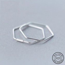 Pentagon earrings - geometric hyperbole - 925 sterling silverEarrings