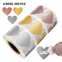 Scratch off heart stickers - 2.5cm - 300 pieces