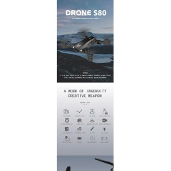 S80 - WiFi - FPV - 4K Dual Camera - Foldable - RC Quadcopter - RTF