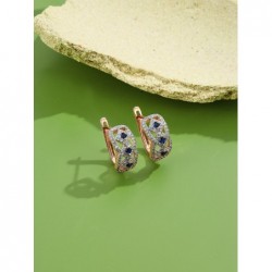 Infinity style earrings - with blue cubic zirconEarrings
