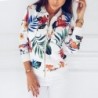 Women Floral Jackets Spring Summer Long Sleeve Zipper Print Bomber Jacket Casual Pocket Slim Female Fashion Outwears Plus Size