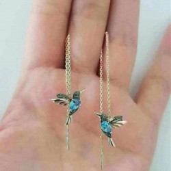 Elegant drop earrings with a little birds