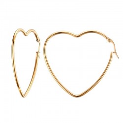 Elegant gold earrings - heart / hoops shapedEarrings