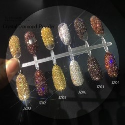 Shining sugar nail glitter - manicure with rose / gold / sandy glitter dust - luxury sparkling gel nail design