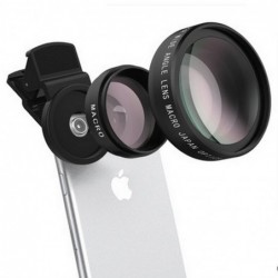 Phone Lens Kit 0.45X - macro lens clip - cellphone camera without dark corner