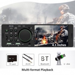 Autoradio Bluetooth - 4.1" - 1 DIN - TF - USB - ISO - Lettore MP5 - touch screen - caricabatteria rapido