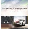 Autoradio Bluetooth - 4.1" - 1 DIN - TF - USB - ISO - Lettore MP5 - touch screen - caricabatteria rapido