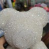 Crystal bear with a crown and roseValentine's day